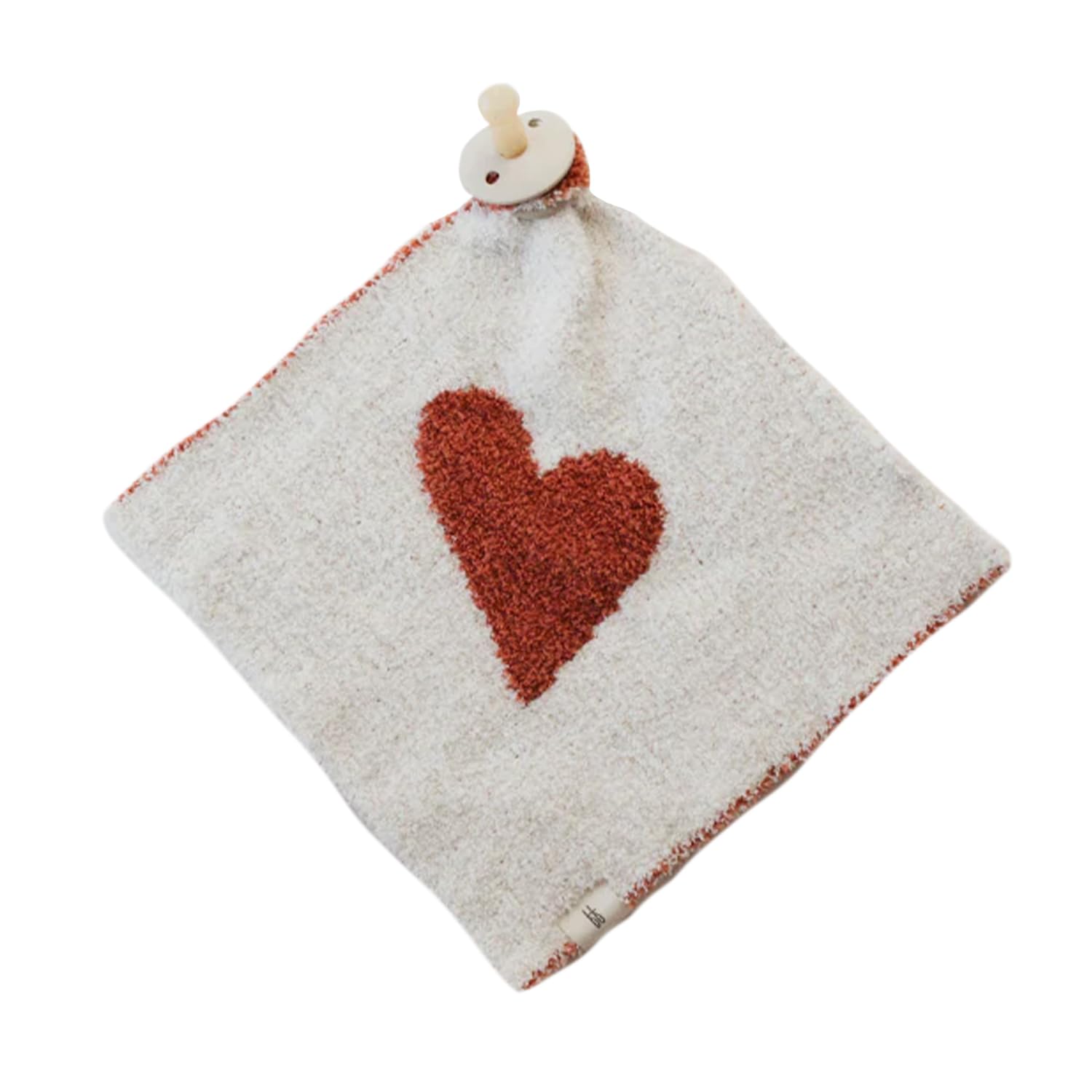 Forever French Baby Lovey - Pacifier Holder & Comfort Blanket for Newborns - Soft Microfiber Feather Yarn (Queen of Hearts Design) - Perfect Baby Shower Gift for Boys & Girls 0-12 Months - Ideal for Nursery, Stroller & Travel