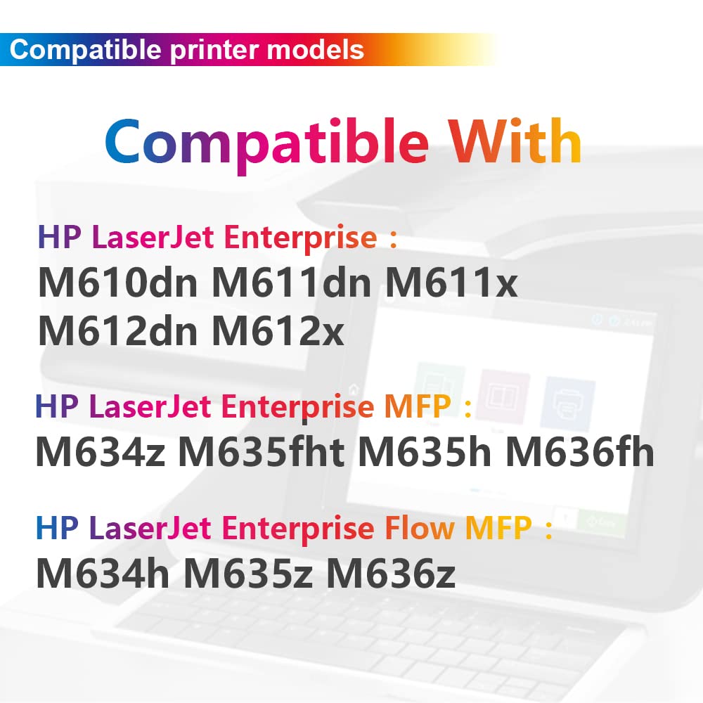 HP 147A Compatible Toner Cartridge with Chip - Replacement for HP 147A W1470A (10,500 Pages) | Works with HP LaserJet Enterprise M610 M611 M612 MFP M634 M635 M636 Printers | High-Yield Black 1-Pack | Ideal for Office & Home Printing Needs