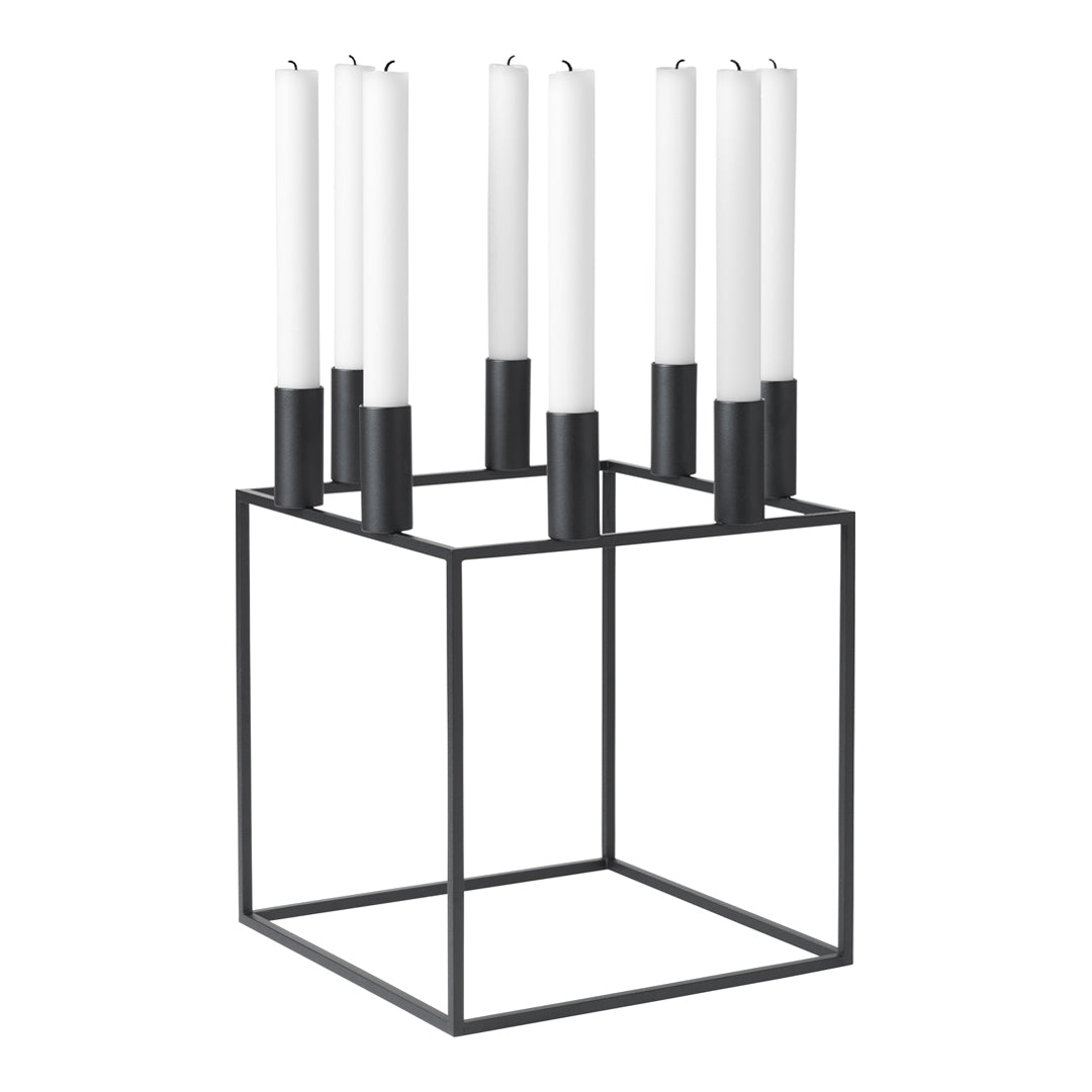 Kubus 8 Modern Glass Candle Holder Set - Elegant Home Decor for Wedding, Dining Table Centerpiece & Romantic Ambiance