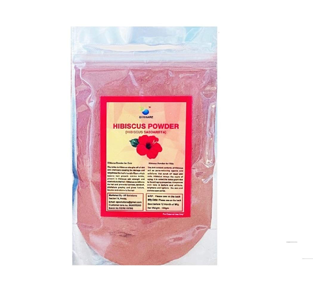 Organic Hibiscus & Lemon Peel Powder Combo Pack - 100g x 2 | Natural Skin & Hair Care | DIY Face Masks, Hair Treatments & Herbal Tea Blends