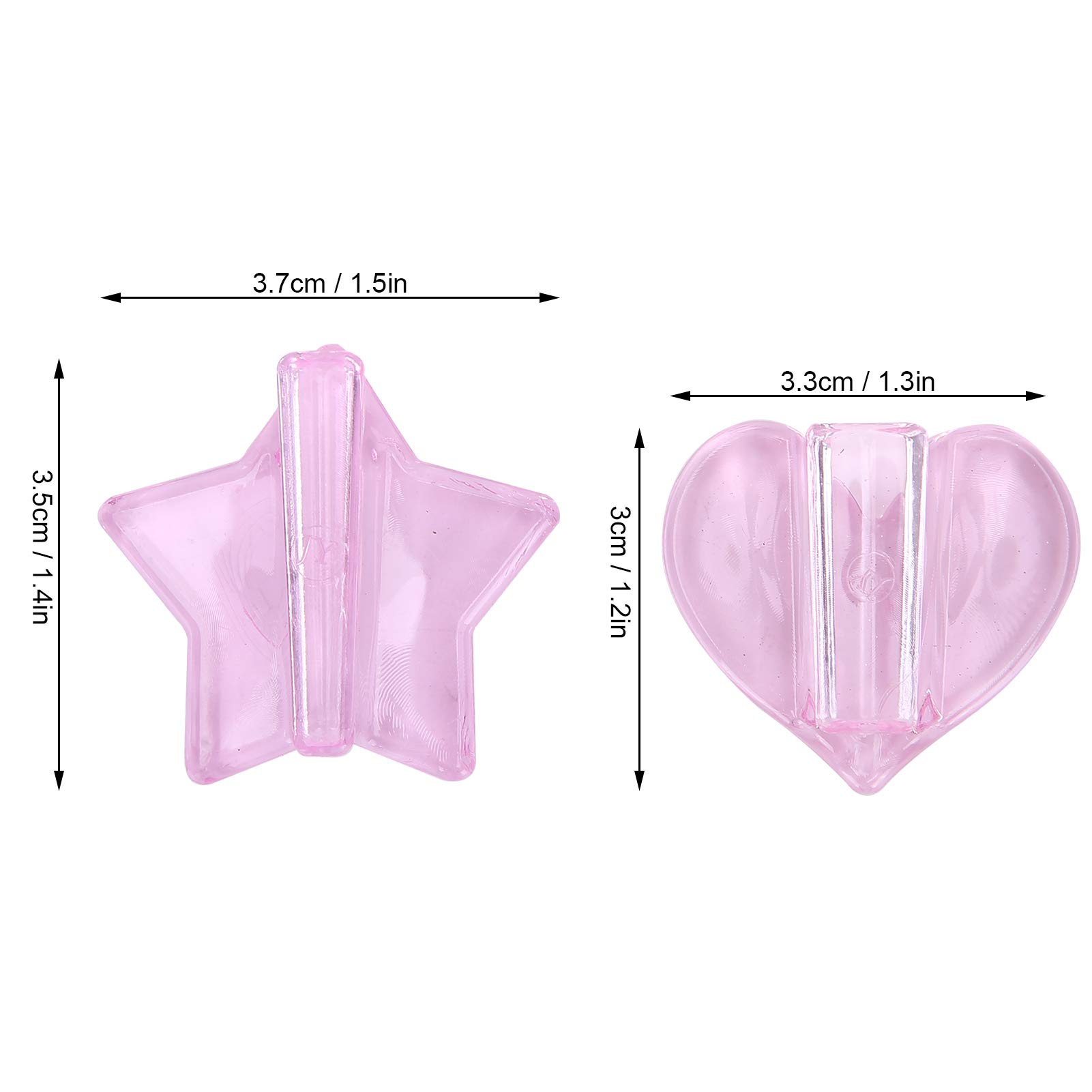 2PCS Nail Art Metal Frame - Star & Heart Embossed Bending Tool for DIY Manicure, Nail Salon & Home Use | Professional Nail Art Equipment for Creative Designs