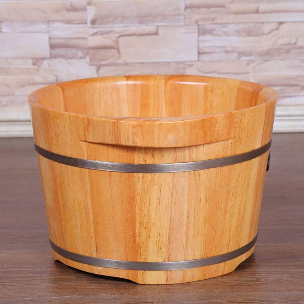Premium Solid Wood Foot Bath Massager Tub - Natural Wooden Foot Spa Bucket for Relaxation & Detox - Perfect for Home Spa, Aromatherapy & Stress Relief