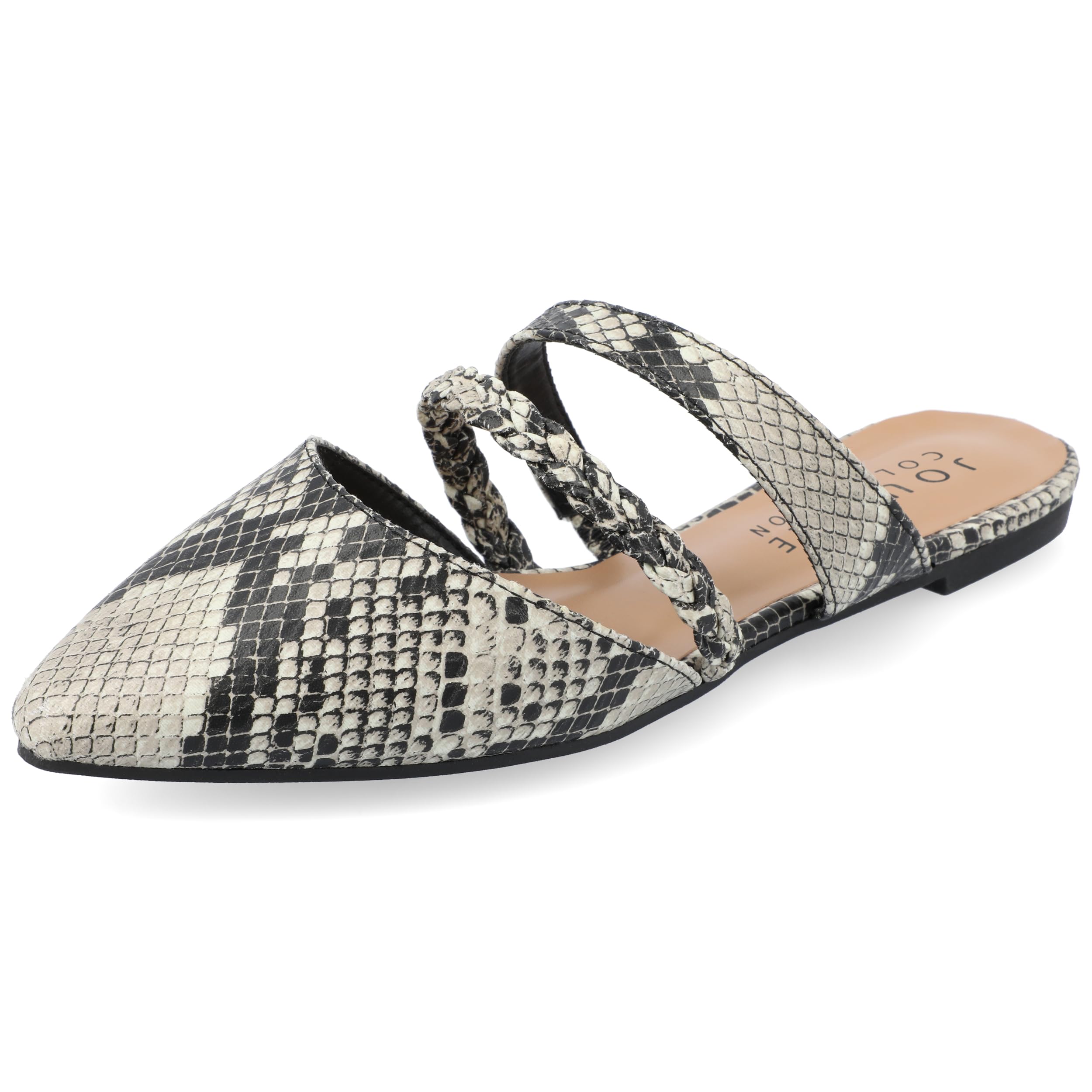 Journee Collection Women's Comfortable Ballet Flats - Lightweight Slip-On Shoes for Work, Travel & Everyday Wear