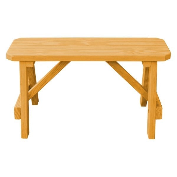 Pressure Treated Pine Traditional Bench - Durable Outdoor Garden Bench for Patio, Backyard & Park Seating - Weather-Resistant Wooden Bench for Relaxing & Socializing