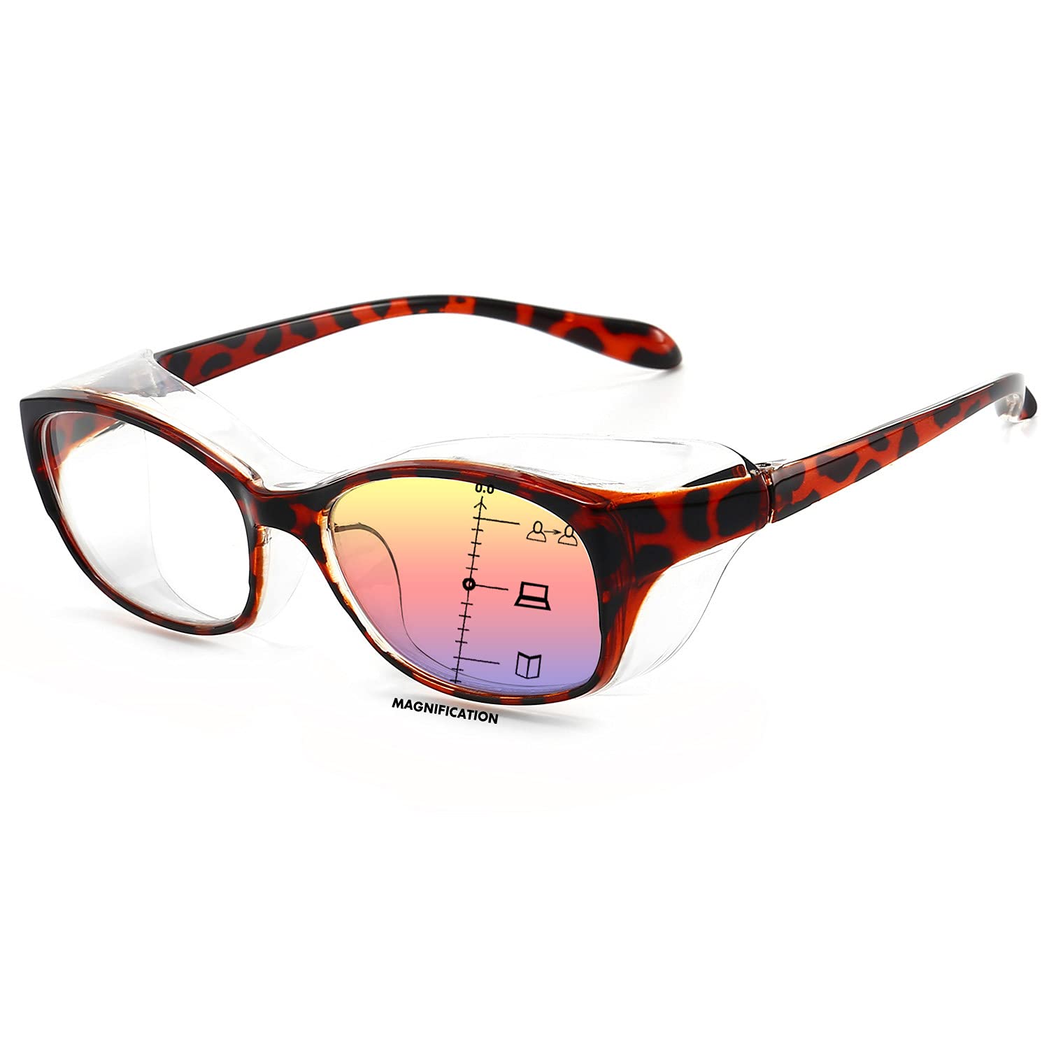 Dollger Safety Glasses with Built-in Readers (1.0, 1.5, 2.0 Progressive Multifocal) - Anti-Fog, Blue Light Blocking Reading Glasses for Computer Work, DIY Projects & Home Repair