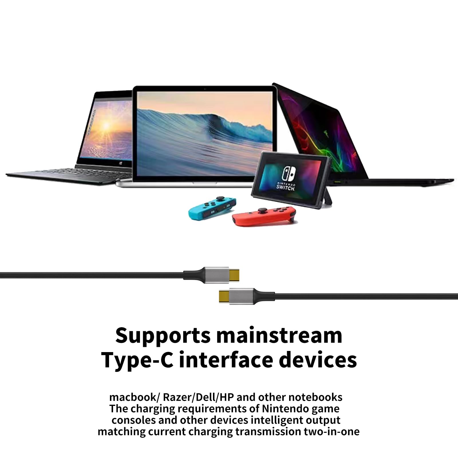 ARZOPA USB C to USB C Cable 3.3ft - 60W Fast Charging & High-Speed Data Transfer Cord for iPhone 15, MacBook, iPad, Samsung Galaxy - Perfect for Home, Office & Travel Charging Needs