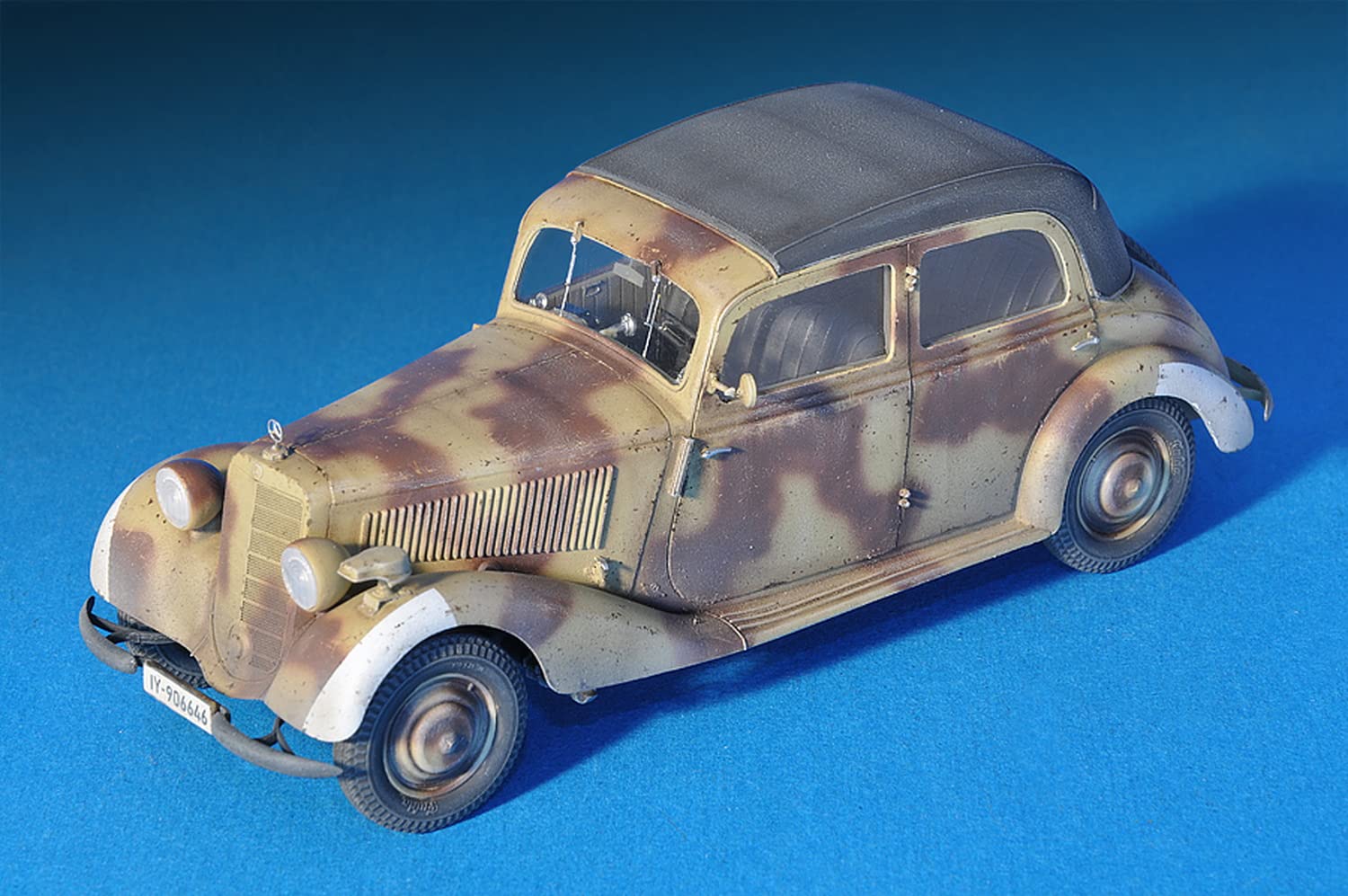 1:35 Scale German Staff Car 170V Plastic Model Kit - WWII Military Vehicle for Collectors & Hobbyists - Perfect for Dioramas, Historical Displays & Model Building Projects