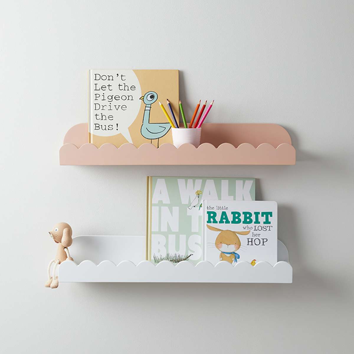 Sarah Scalloped Wall Shelf - Pink Decorative Floating Shelf for Bedroom, Bathroom & Living Room | Boho Chic Home Decor & Storage Solution