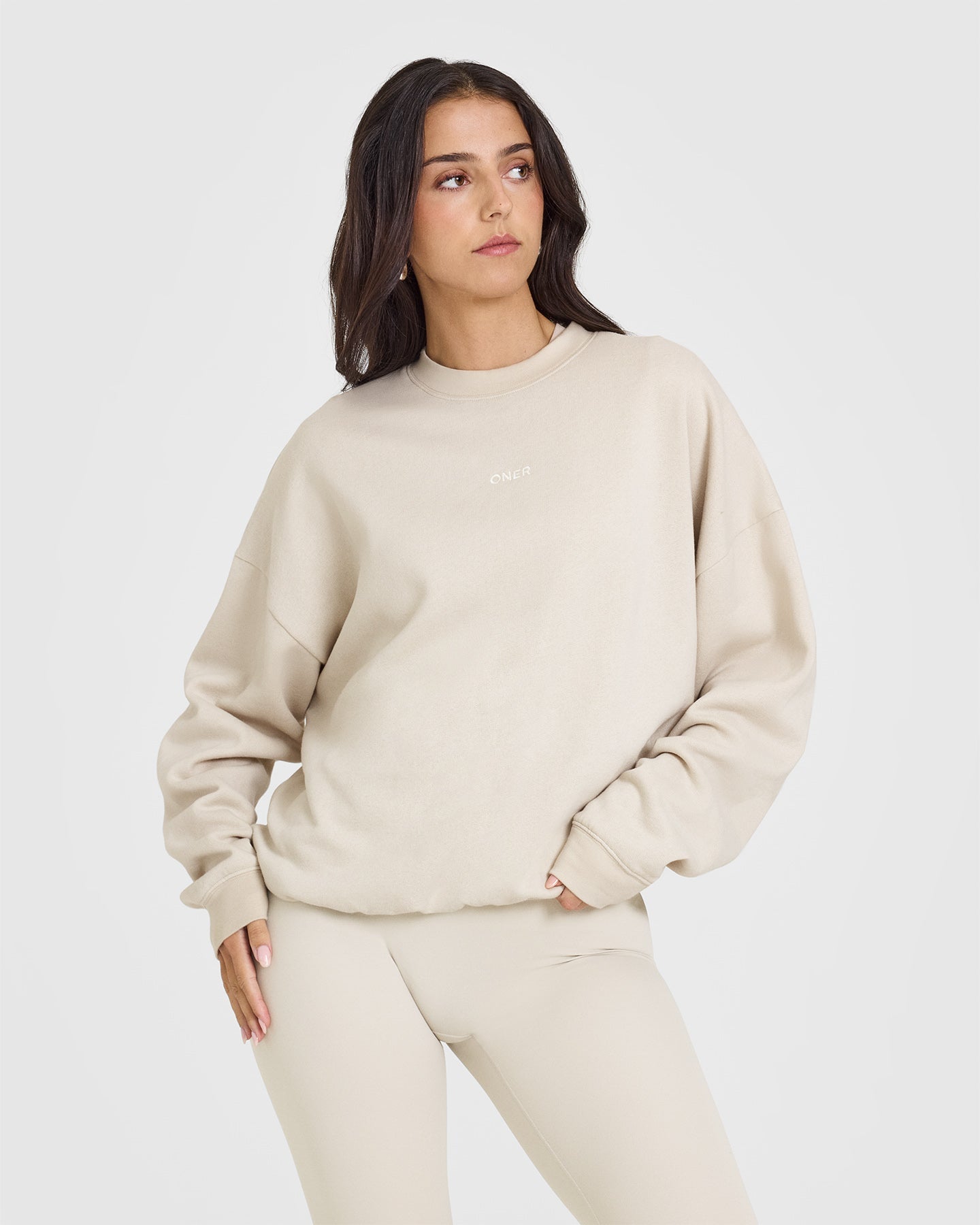 Premium Mid Weight Sweatshirt for Men & Women | Soft Cotton Blend Pullover | Sand Color | Perfect for Casual Wear, Layering & Outdoor Activities