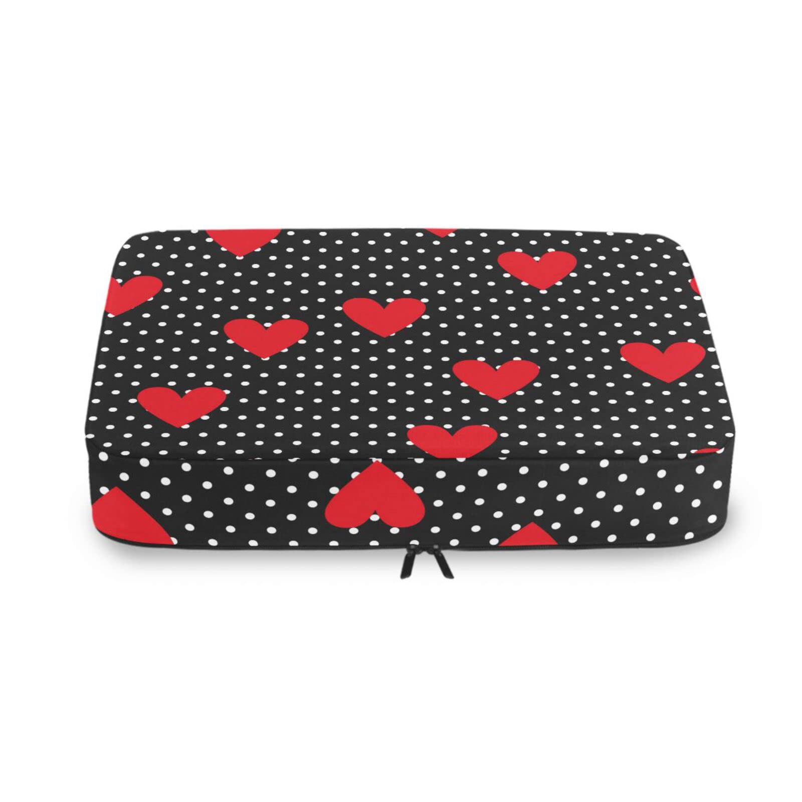 Susiyo Polka Dot Valentine Hearts 4-Piece Packing Cube Set - Luggage Organizers for Travel Accessories | Perfect for Suitcase Organization & Weekend Getaways