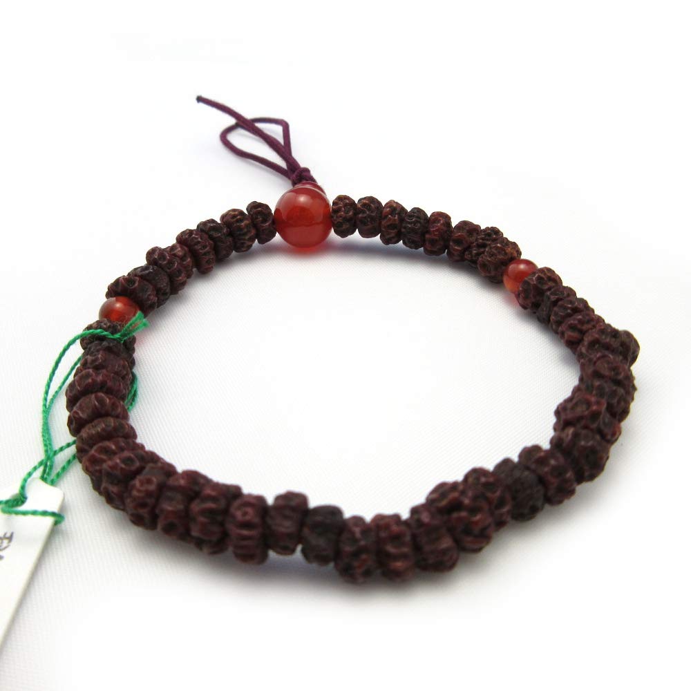KYOTO ASAHIYA Bodhi Seed Wood & Gemstone Beads Bracelet - Japanese Juzu Rosary Prayer Mala for Meditation, Yoga & Mindfulness - Unisex Spiritual Gift for Men & Women - Perfect for Daily Practice, Stress Relief & Mindful Living