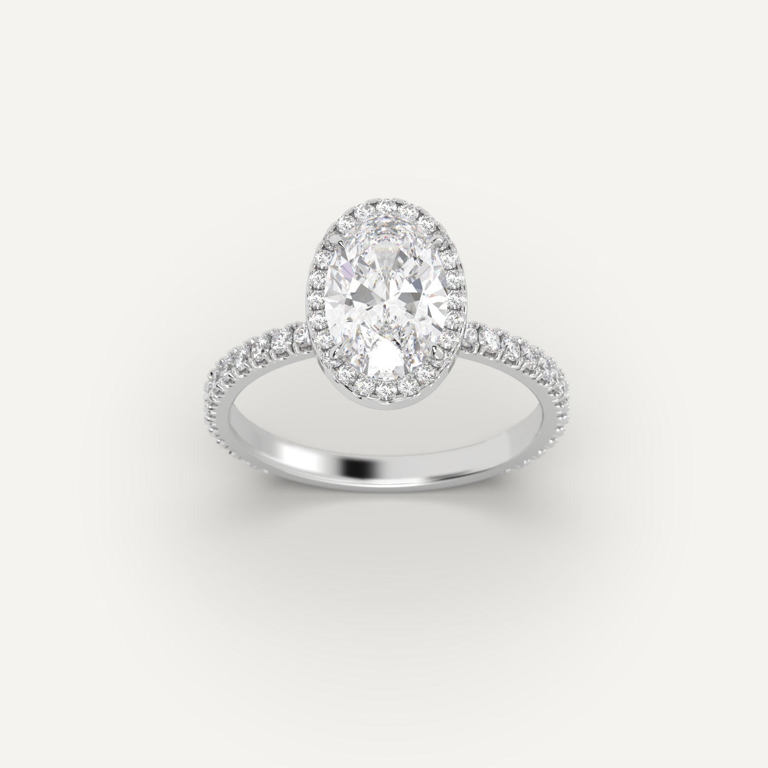 2 Carat Oval Cut Diamond Ring for Women - 14K White Gold Engagement Ring - Perfect for Proposals, Anniversaries & Special Occasions