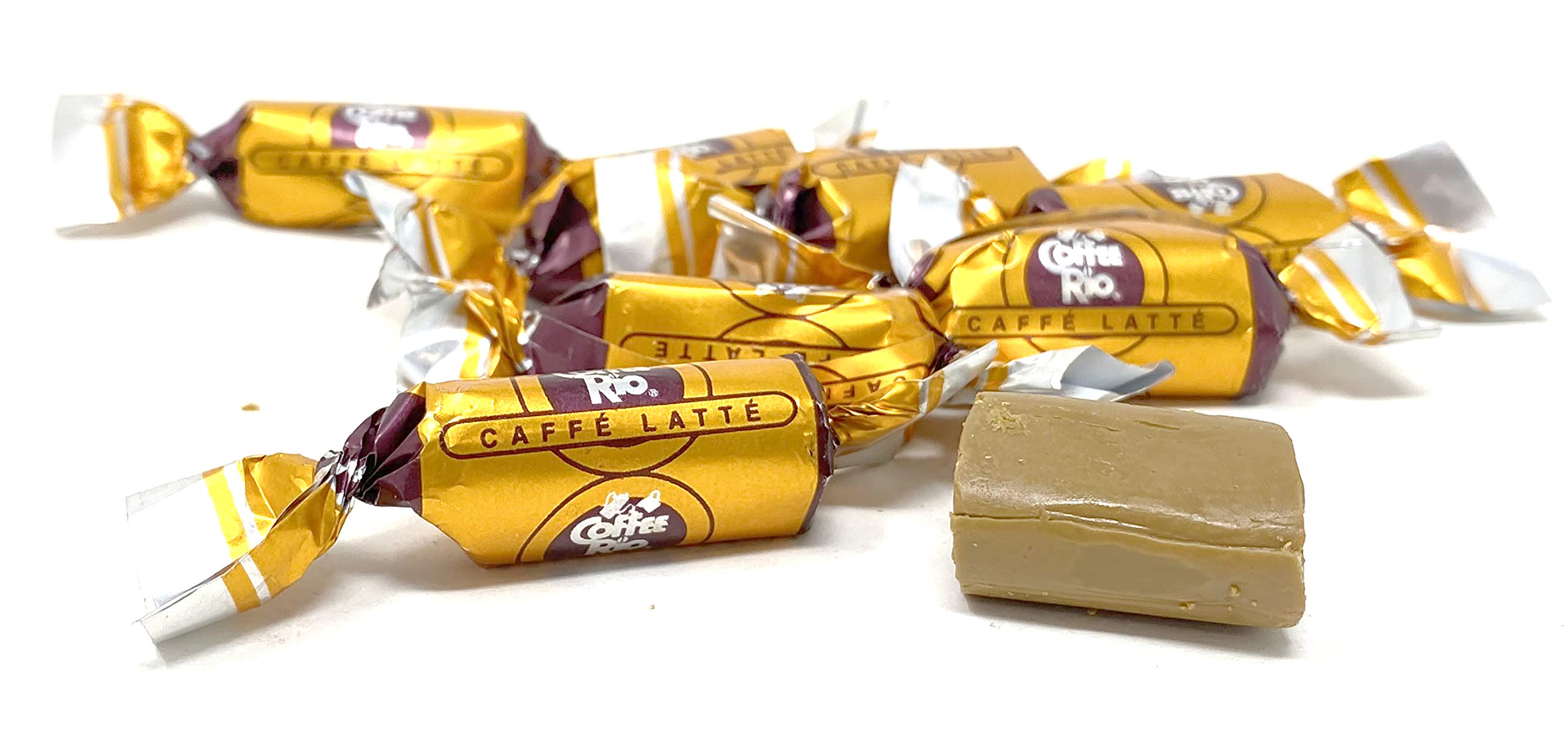 Premium Coffee Rio Candy Pack - 3 Packs of 5.5oz Coffee Caramels with Real Coffee & Cream | Kosher, Caffe Latte Flavor | Perfect for Office Snacks, Travel Treats & Coffee Lover Gifts