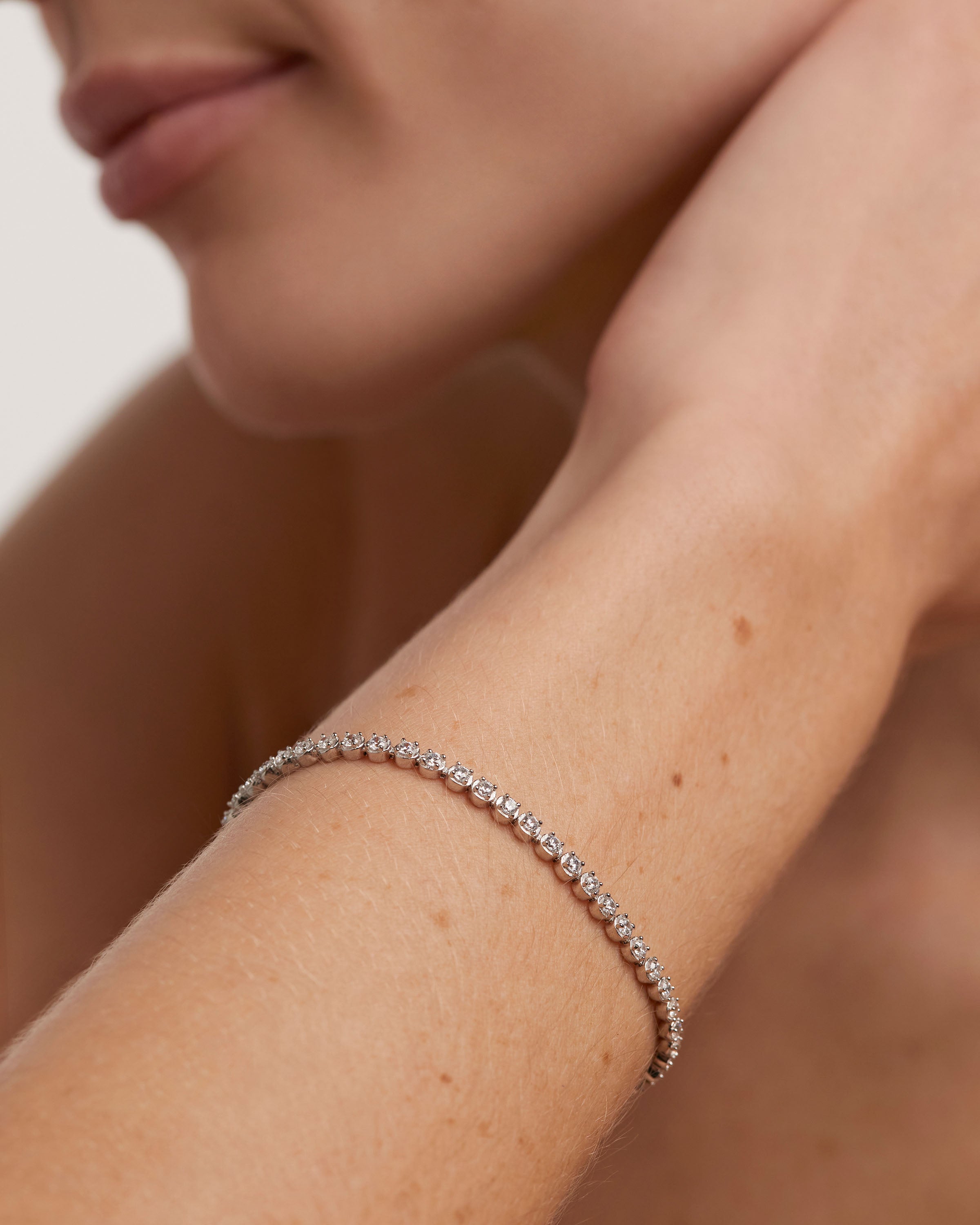 Florence Silver Bracelet for Women - Elegant Sterling Silver Jewelry Gift for Her - Perfect for Weddings, Parties & Everyday Wear