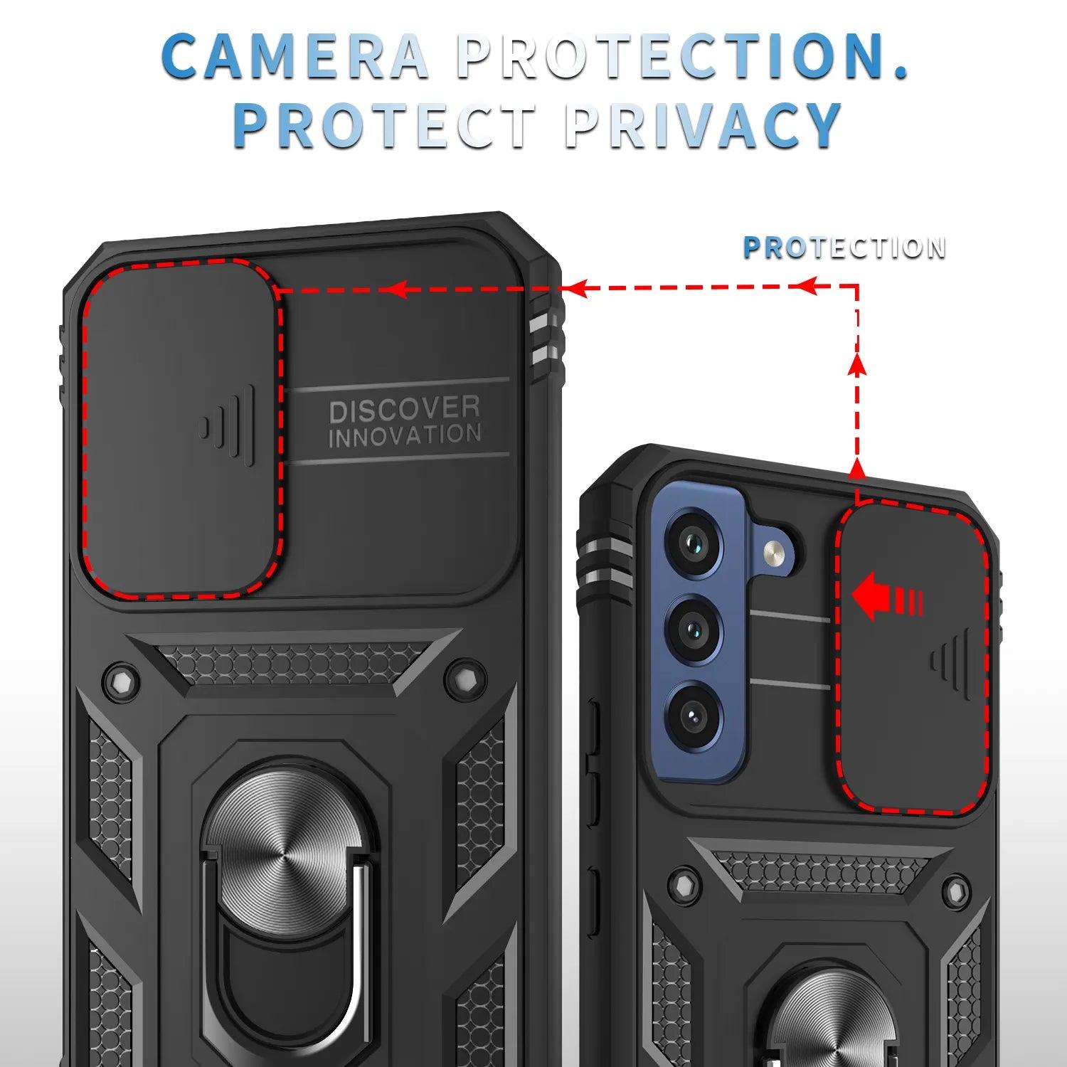 Samsung Galaxy S24 Ring Holder Protective Case - Slim Grip & Anti-Slip Design for Secure Phone Handling - Perfect for Workouts, Commuting, and Everyday Use