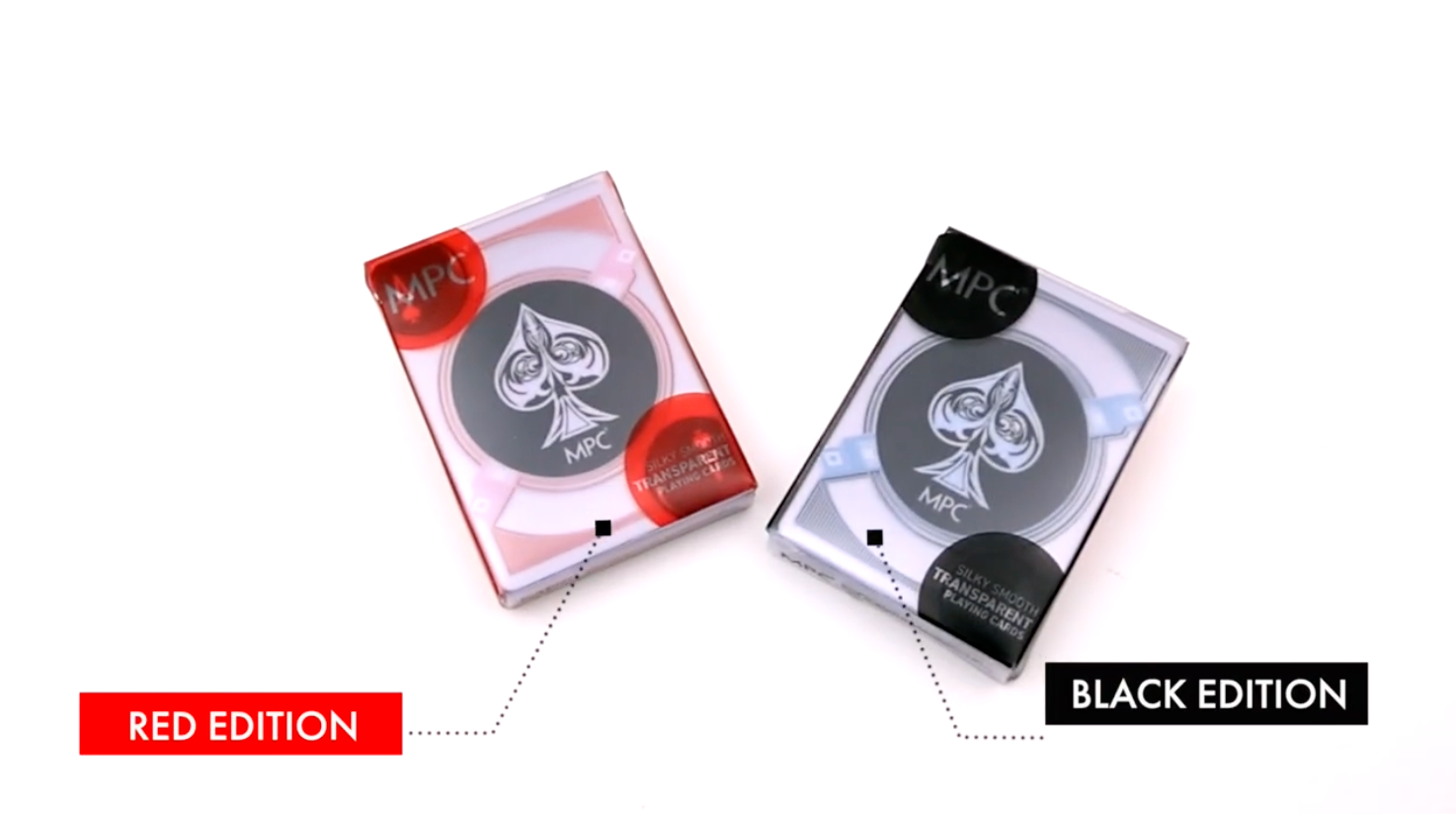 Clear Plastic Playing Cards - Red Deck for Poker, Magic Tricks & Card Games - Perfect for Casino Nights, Family Gatherings & Professional Performances