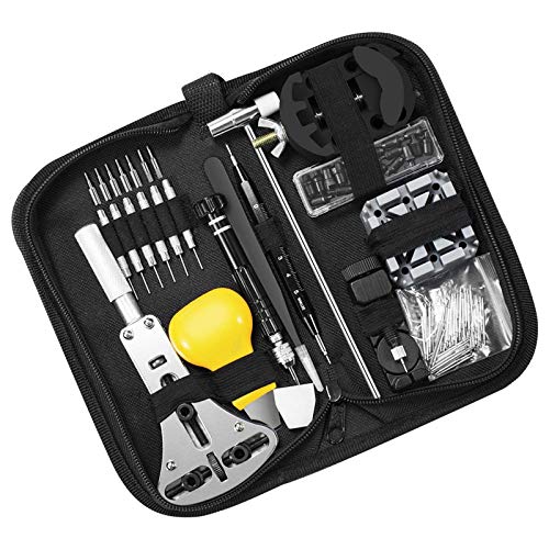 153 Pcs Professional Watch Repair Kit with Spring Bar Tool, Battery Replacement & Band Link Pin Remover - Perfect for Watchmakers, Jewelers & DIY Enthusiasts at Home or Workshop
