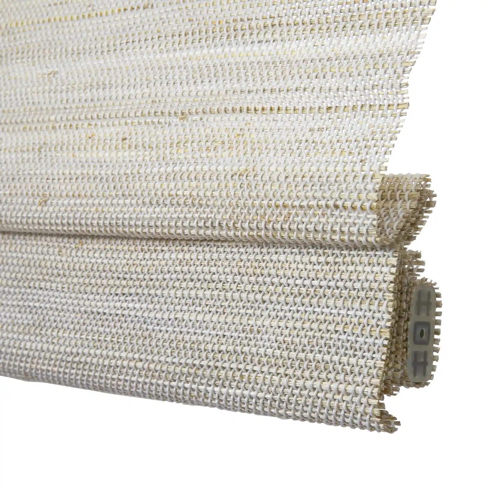 Natural Ramie Cordless Top Down Bottom Up Woven Wood Shade - White Wall Window Treatment for Living Room & Bedroom Privacy