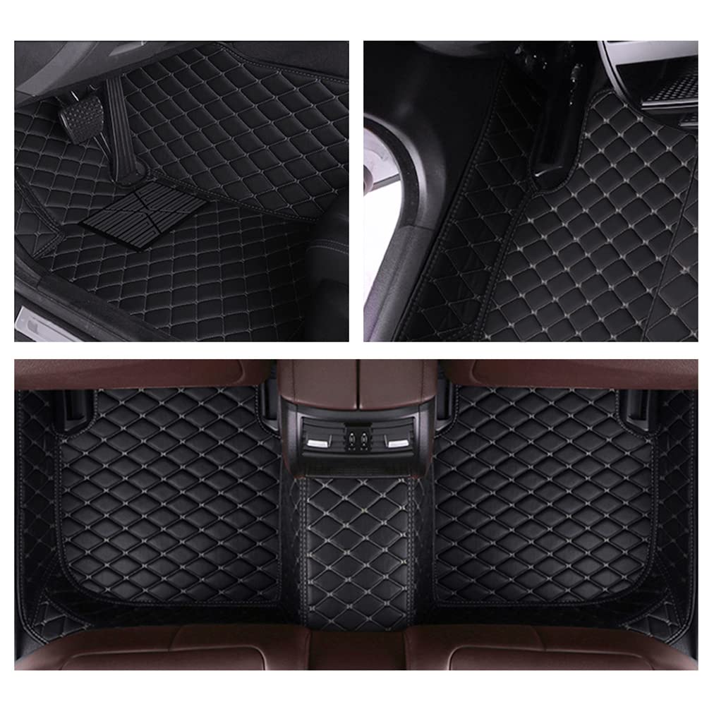 Premium Leather Car Floor Mats for Audi A8L 2018-2022 (4-Seat) - All-Weather Protection Luxury Liners - Brown - Durable & Easy to Clean - Perfect for Daily Commutes, Road Trips, Business Travel & Family Vacations - Great for Office Professionals and Long-Distance Drivers - Ideal for Business Meetings, School Runs, and Weekend Getaways