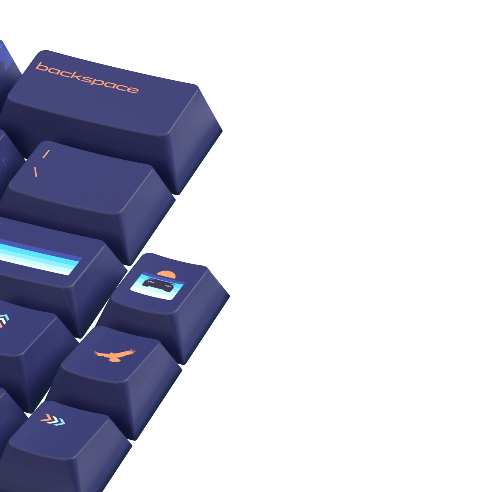 Synth Sunrise Limited Edition Keycaps - Custom Mechanical Keyboard Keycaps for Gaming & Typing - Perfect for PC, Mac, and Laptop Enthusiasts