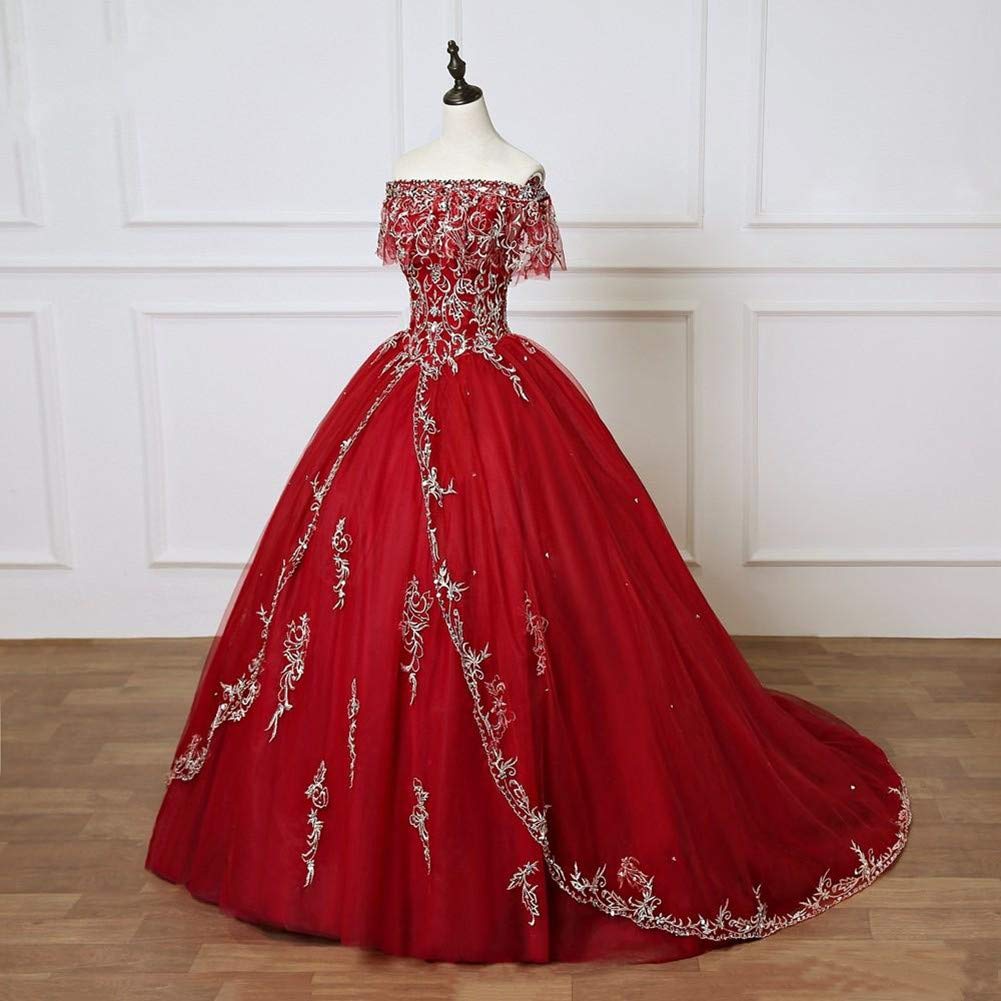 Emanni Women's Lace Applique Beaded Crystal Sweet 16 Quinceanera Dress - Elegant Purple Formal Gown for Prom, Homecoming, and Special Occasions