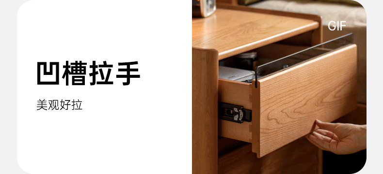 Cherry Wood Nightstand with LED Lights - Modern Bedside Table for Bedroom, Living Room, or Nursery - Perfect for Reading, Storage, and Decor