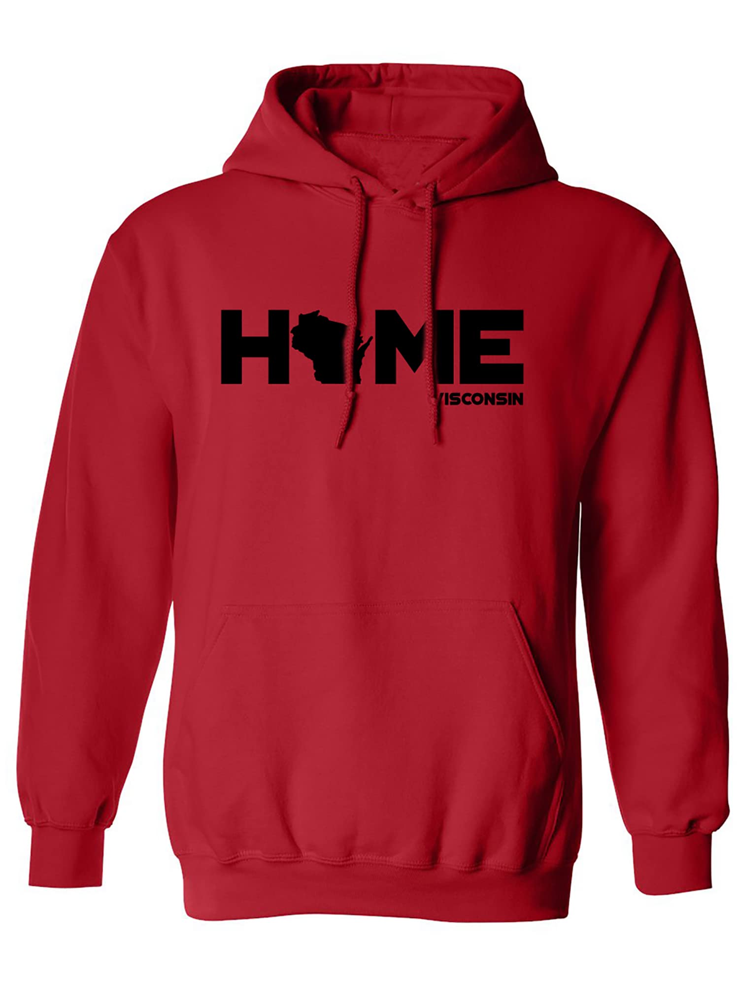 ZeroGravitee Wisconsin HOME Adult Hooded Sweatshirt - Cozy Pullover Hoodie for Men & Women - Perfect for Casual Wear, Outdoor Activities, and Home Relaxation