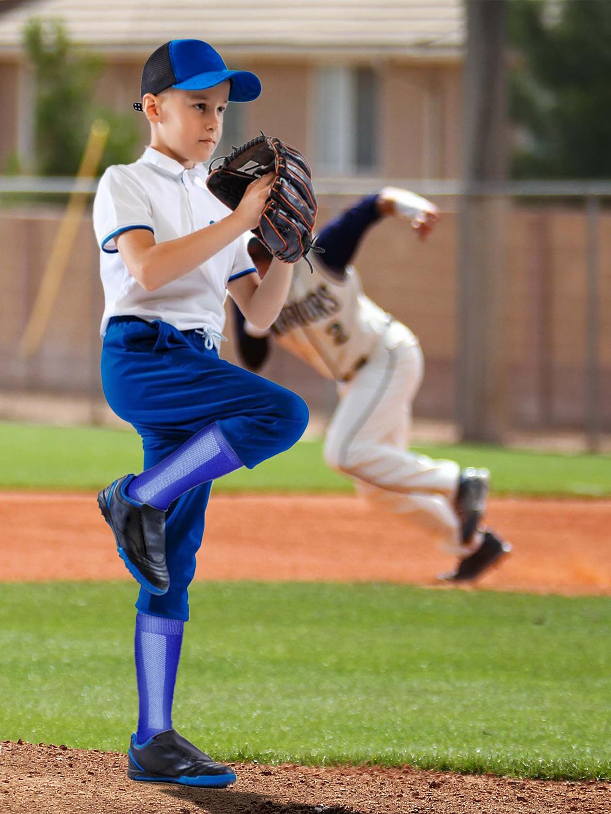 Baseball & Softball Socks with Elastic Waist Belt Combo - Youth & Adult Sizes (2 Pairs Socks + 1 Belt) - Perfect for Baseball Games, Practice & Sports Uniforms