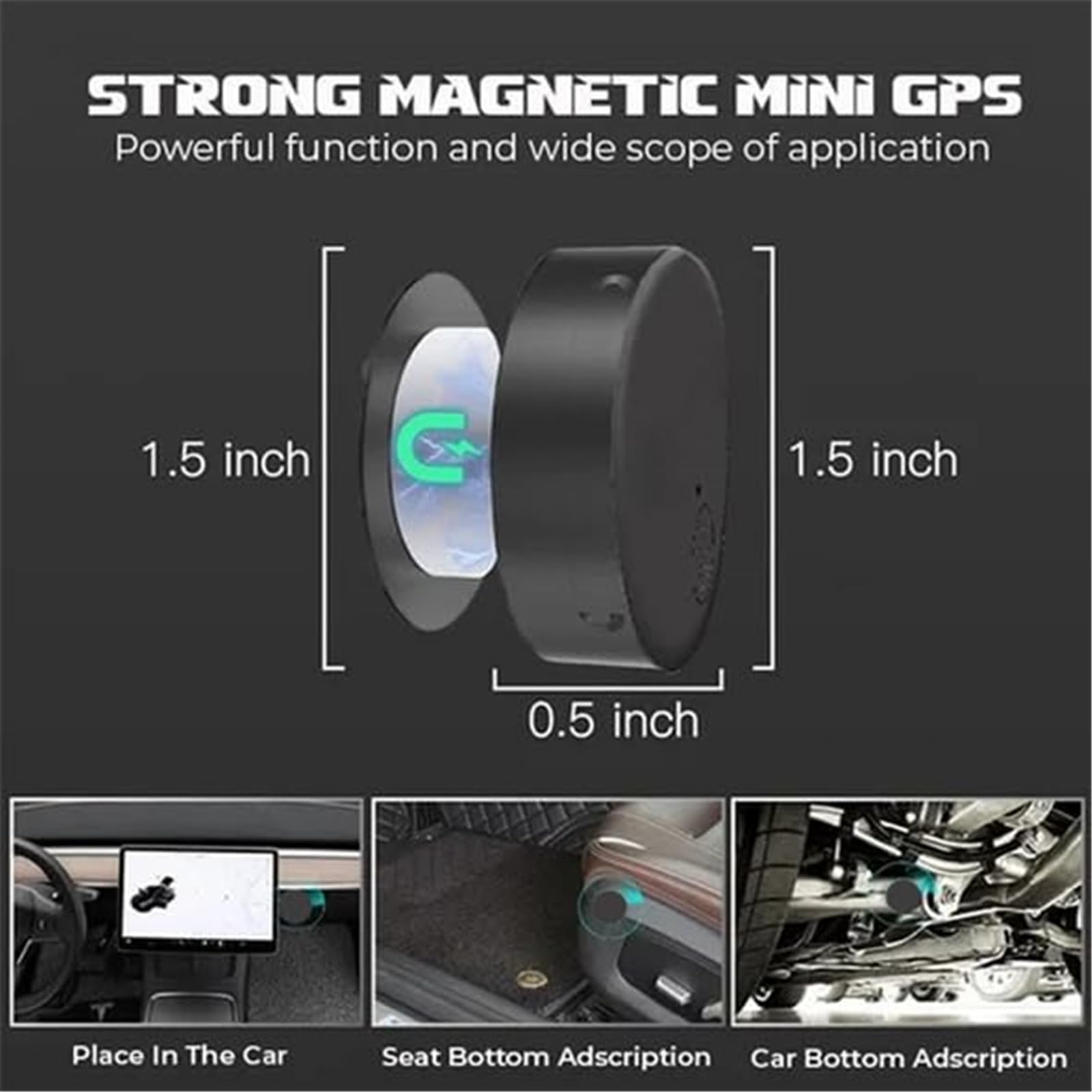 Mini Magnetic GPS Tracker for Vehicles - Worldwide Car Locator with Strong Magnet, Anti-Lost Tracking Device for Cars, Trucks & Fleet Management (Blue) | Perfect for Personal Vehicles, Fleet Tracking & Asset Protection