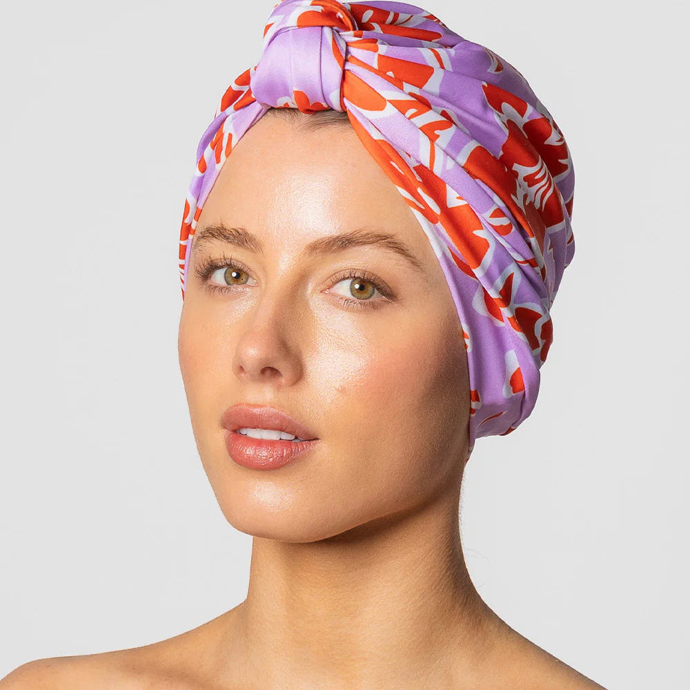 Louvelle Waterproof Shower Caps for Women & Men - Extra Large Bath Cap with Elastic Band for Hair Protection - Perfect for Swimming, Spa, and Travel