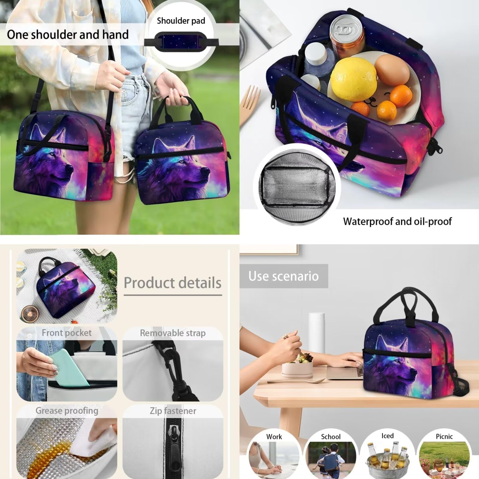 **Galaxy Themed Backpack Set for Kids - 6-8 Years Boys & Girls School Backpack with Lunch Box, Pencil Case & Water Bottle (4-Piece Set) - Perfect for Elementary & Middle School Students, Daily Use & Outdoor Adventures**