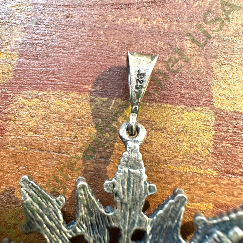 Vintage Florenta Costume Jewelry Faux Turquoise Pendant with Sterling Silver Bail - Perfect for Boho Fashion, Vintage Outfits & Gift Giving