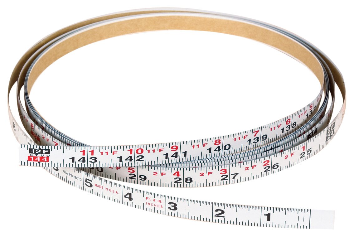 12 ft L-Tape 1/2 Inch English Measuring Tape - Perfect for DIY Projects, Construction, and Home Improvement Tasks