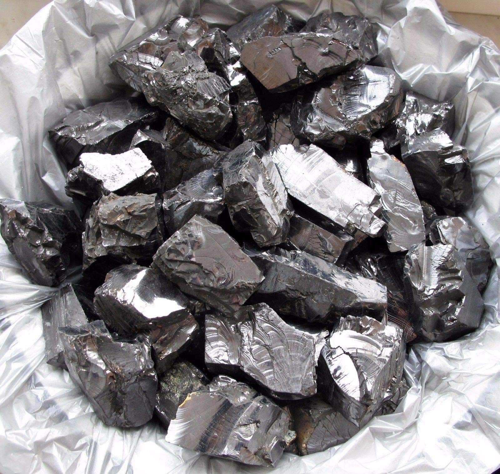 Natural Raw Elite Noble Shungite Stones - 1/2 lb Extra Large for Water Purification & Healing | EMF Protection, Home Wellness & Spiritual Cleansing