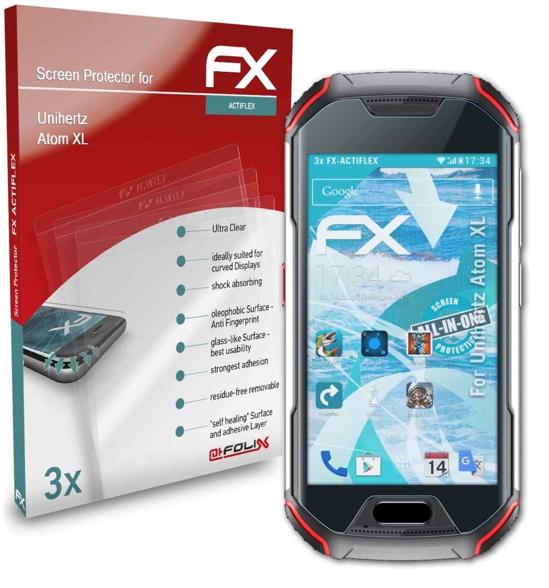 Ultra Clear Flexible Screen Protector for Unihertz Atom XL - 3-Pack HD Anti-Scratch Film for Maximum Protection | Perfect for Outdoor Adventures, Work & Daily Use