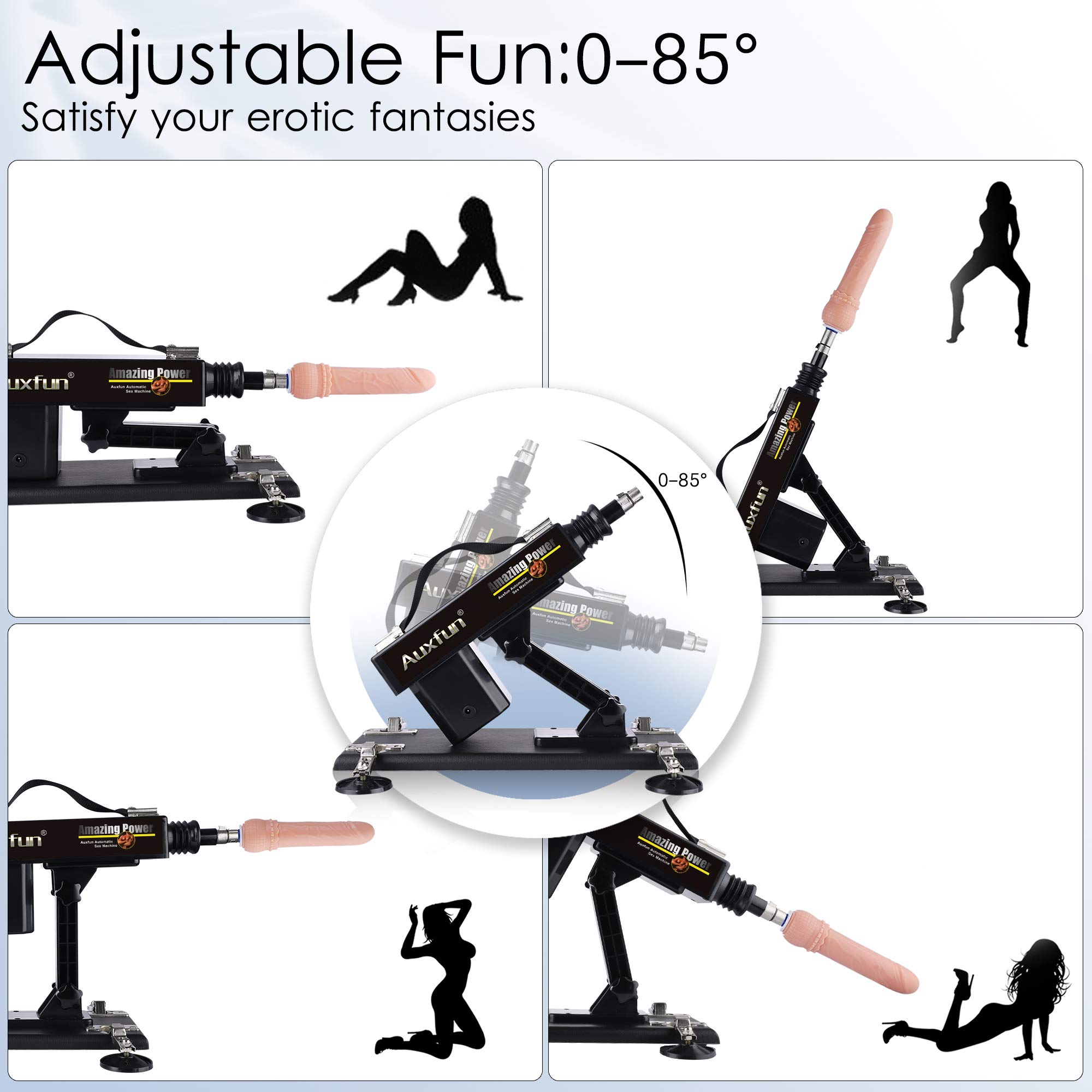 Sex Thrusting Machine for Men & Women - Love Device with 6 Attachments & 3 XLR Connectors - Adult Toy for Solo Play & Couples - Perfect for Home Use & Spicing Up Relationships