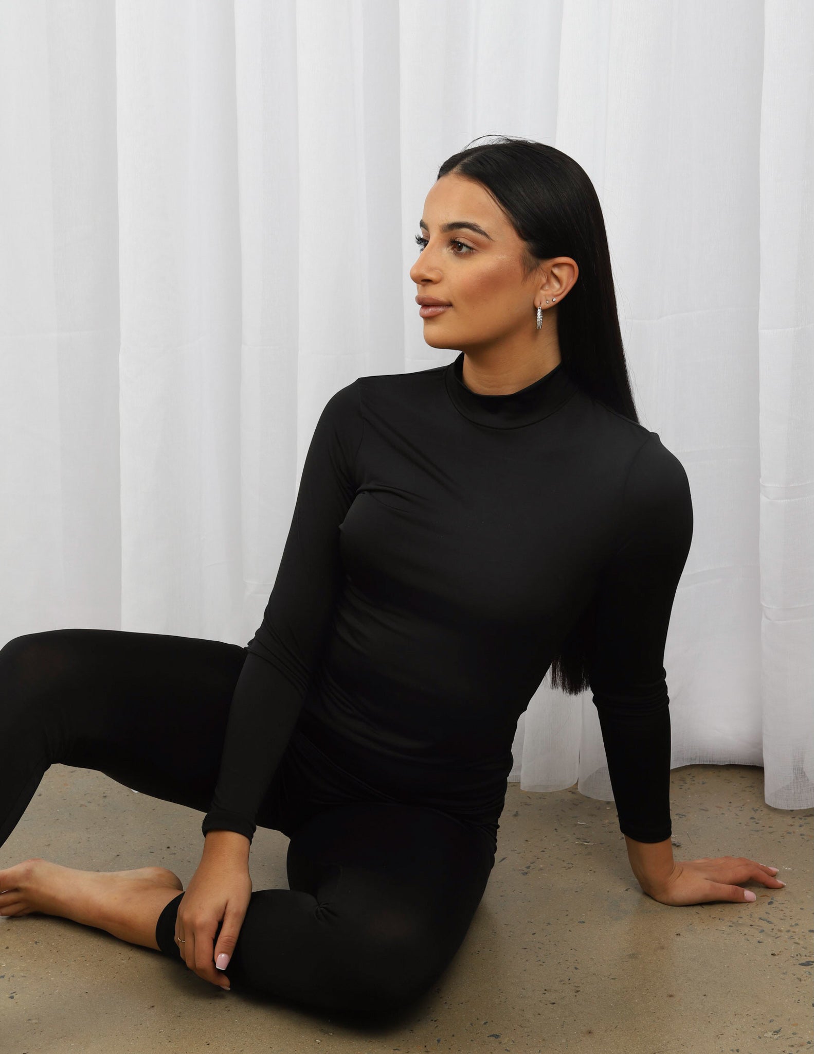Premium Lycra High Neck Bodysuit - Slimming & Comfortable for Yoga, Workout & Everyday Wear