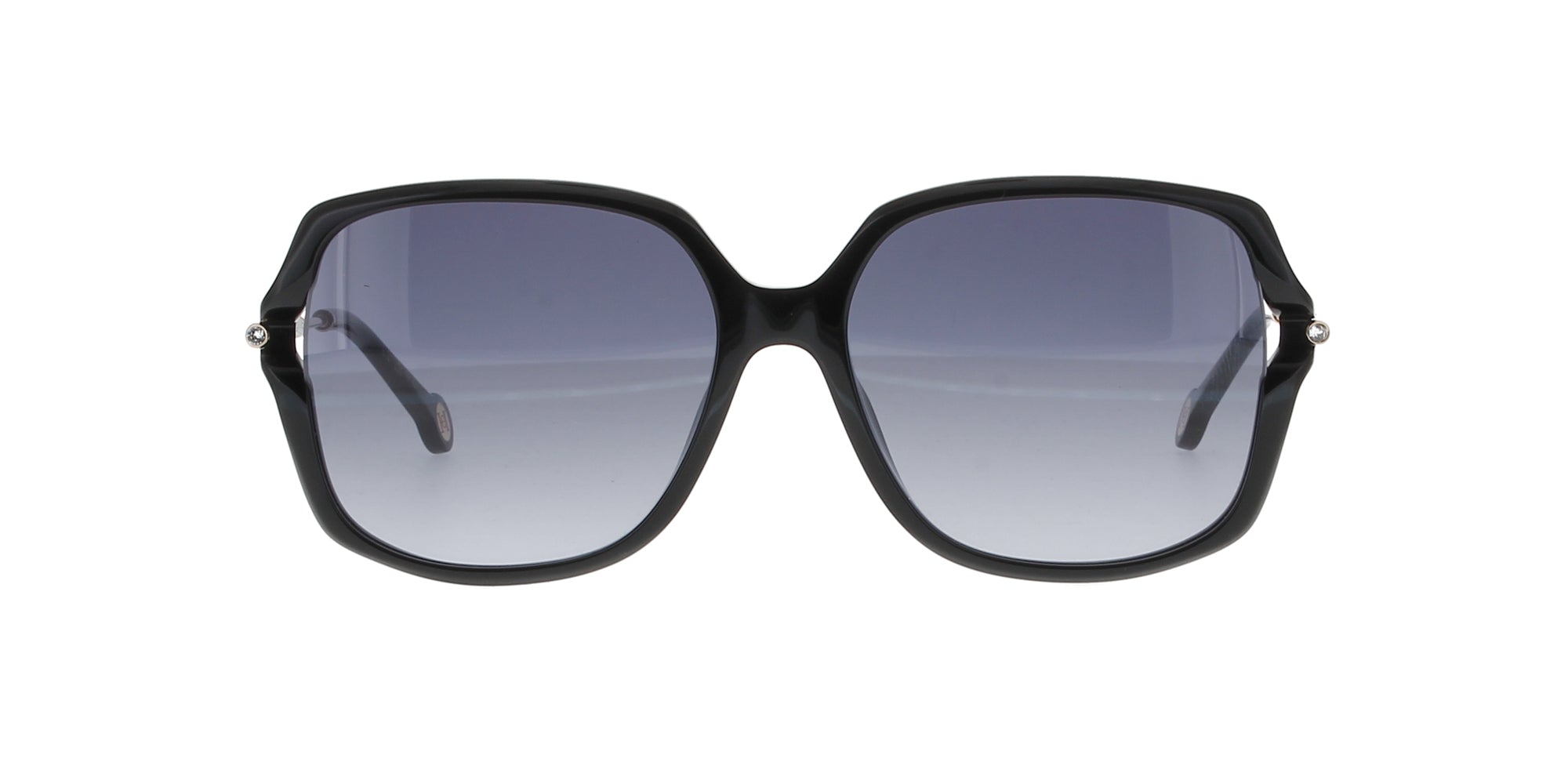 Carolina Herrera Oversized Black Square Sunglasses for Women - UV Protection, Fashionable & Stylish - Perfect for Beach, Driving & Outdoor Activities