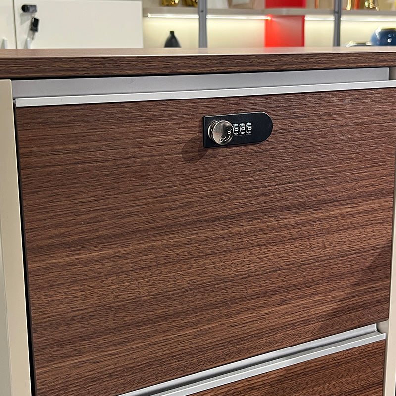 ANDERSON Executive Desk 1.6M Reversible - Hazelnut & Beige Home Office Desk for Professionals | Modern Workstation for Home Office, Study & Business Use