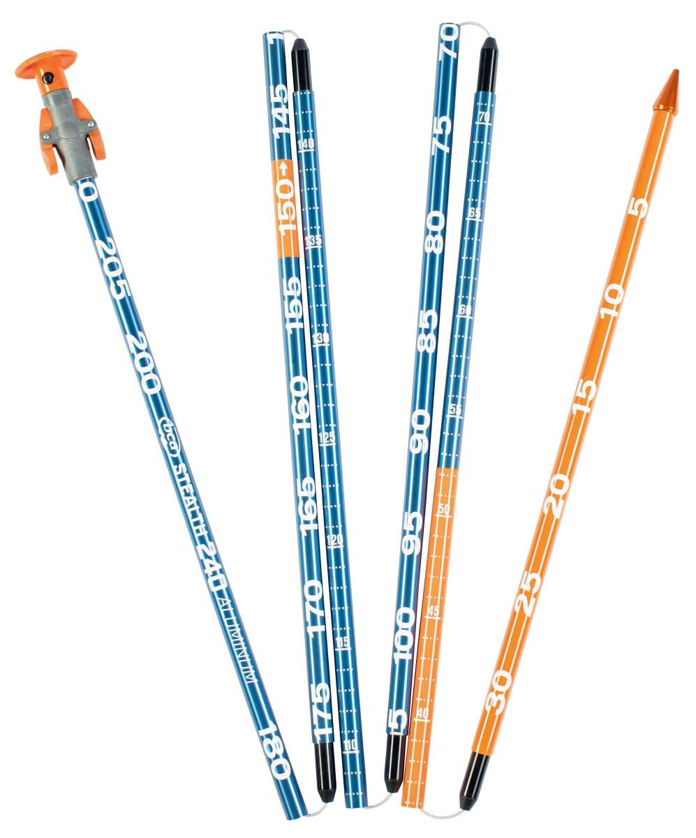 BCA Stealth 240 Avalanche Probe 2024 - Lightweight Carbon Fiber Snow Safety Gear for Backcountry Skiing & Snowboarding