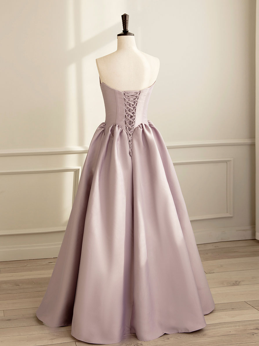 Elegant A-Line Satin Pink Maxi Dress for Women - Perfect for Weddings, Parties & Special Occasions