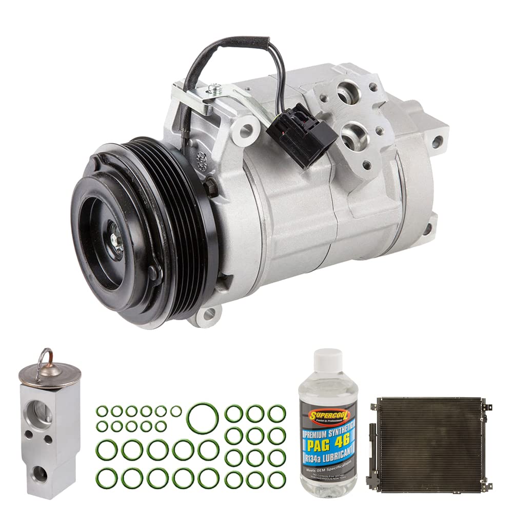 Cadillac SRX 2004-2006 AC Repair Kit with Compressor, Condenser & Receiver Drier | 61-89471R6 Replacement Parts | Perfect for Summer Cooling System Maintenance & DIY Auto Repairs