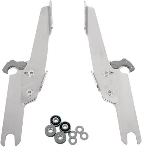 Memphis Shades Trigger Lock Mount Kit for Batwing Fairing - No Light Bar, Polished Finish | Easy Installation for Harley Davidson Motorcycles | Perfect for Long Rides and Highway Cruising