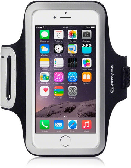 Apple iPhone 6 Plus Reflective Sports Armband Case - Black | Running, Gym & Outdoor Workout Accessory for Secure Phone Protection