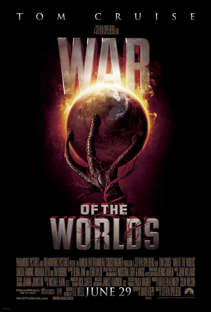 Original WAR OF THE WORLDS Movie Poster 2-Sided 27x40 Inches with Tom Cruise - Perfect for Sci-Fi Movie Collectors & Home Theater Decor