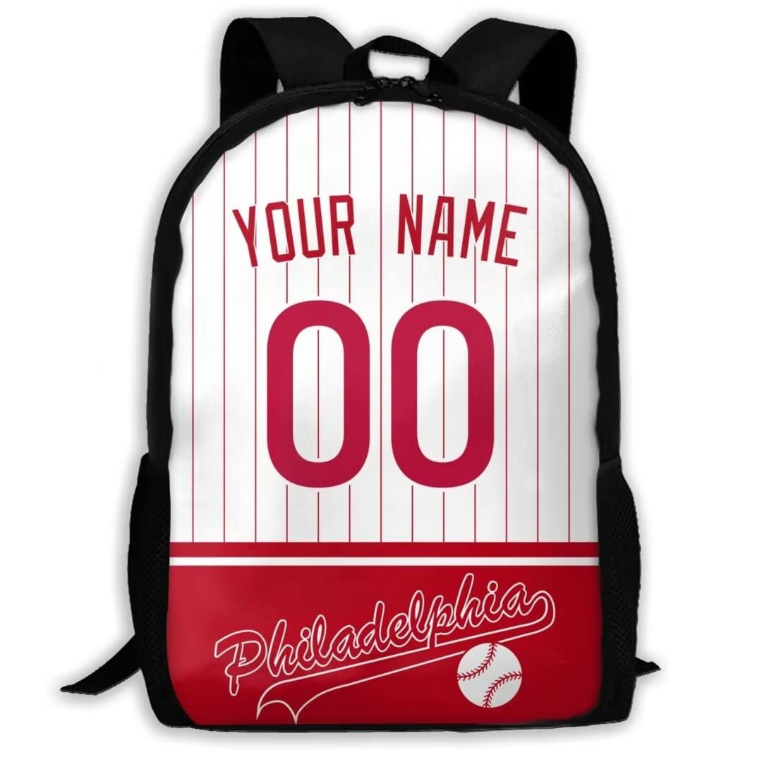 Custom School Backpack with Laptop Compartment - Durable Travel Backpack for Men, Women & Kids | Philadelphia Themed Design - Perfect for College, Work & Outdoor Adventures