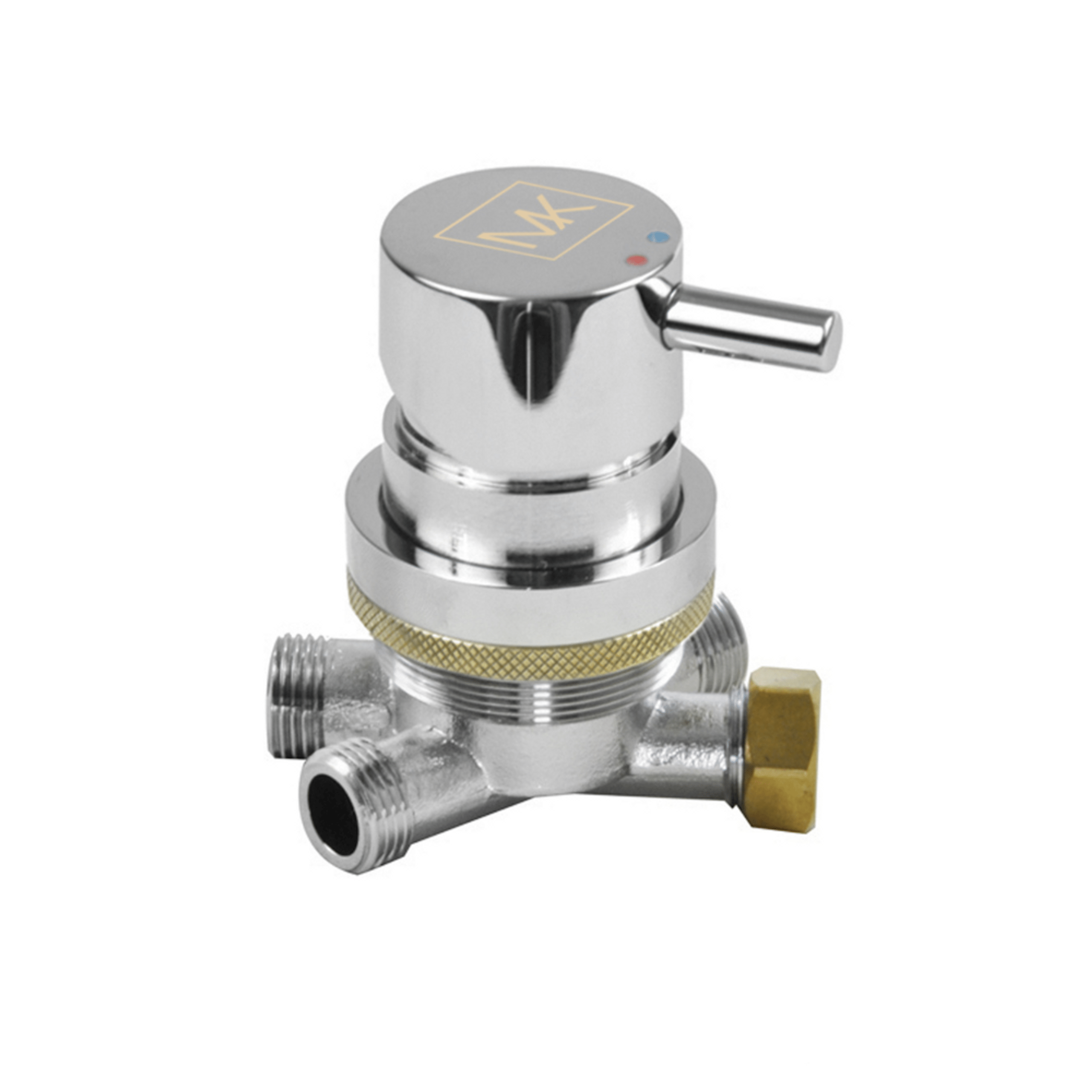 4-Way Faucet with Chrome Finish - Perfect for Kitchen, Bathroom, and Outdoor Use