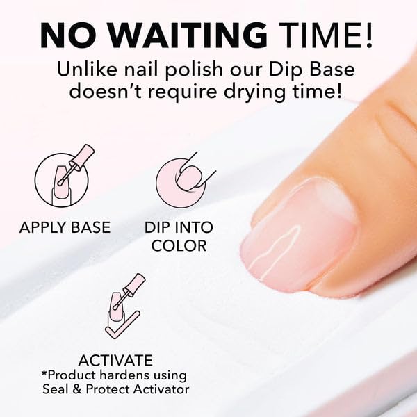 KIARA SKY Professional Dip Manicure Nail Liquid Set - Long Lasting Dip Powder Nail Kit with Base, Top & Activator (0.5 fl oz) - Salon Quality DIY Nail Art Design for Home & Professional Use - Perfect for Weddings, Parties & Everyday Manicures