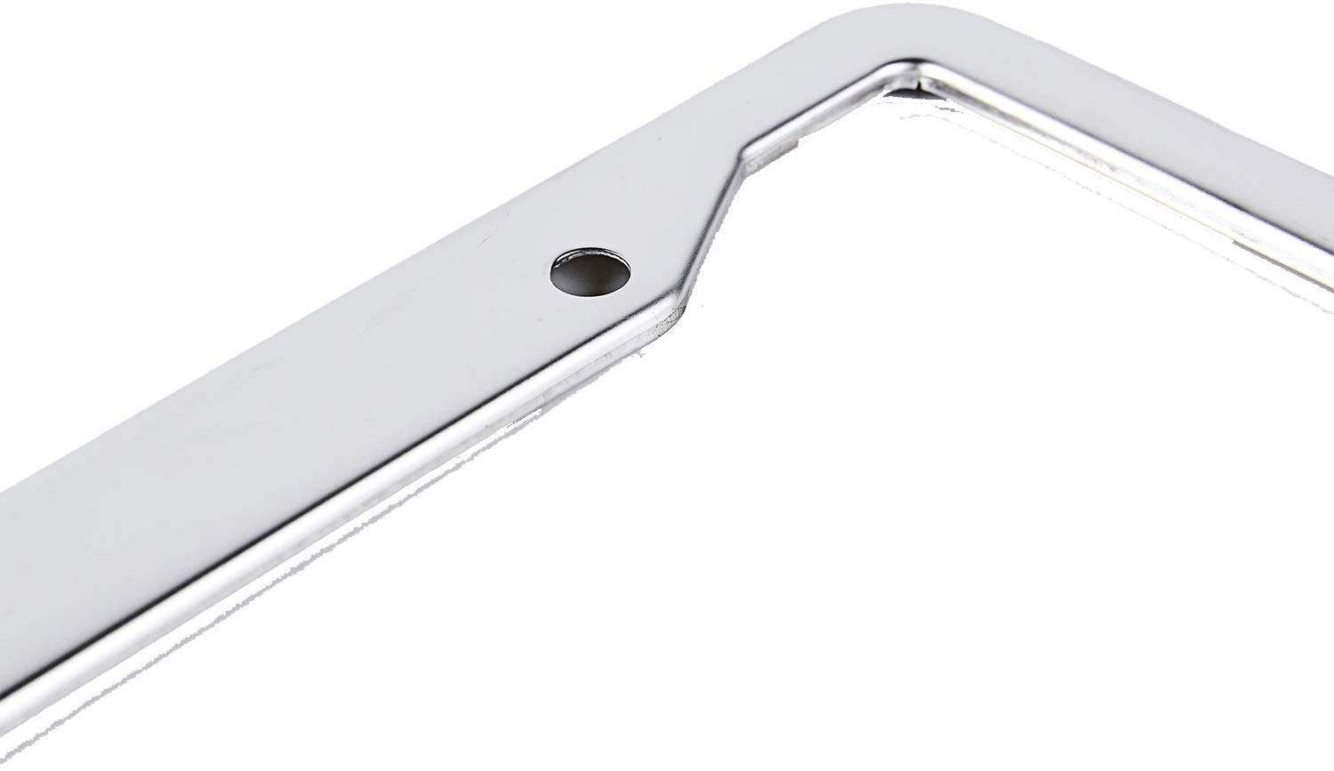 Abstract Chicken Chic White Aluminum Car Front License Plate Cover - Stylish & Durable for Cars, Trucks, SUVs - Perfect for Customizing Your Vehicle
