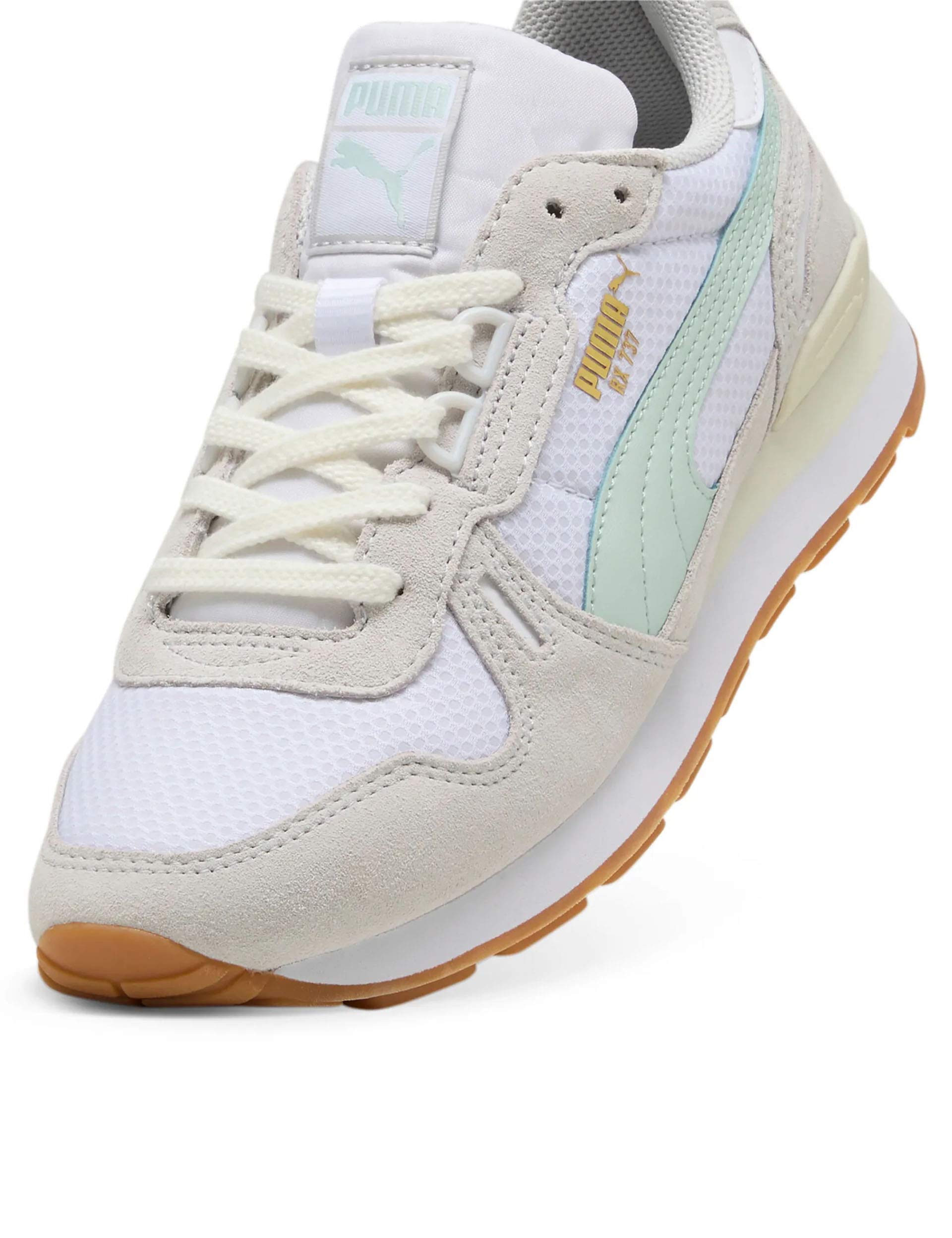 RX 737 Mesh Sneakers - Breathable Running Shoes for Men & Women | Lightweight Comfortable Athletic Shoes for Gym, Jogging & Casual Wear (White/Gum)